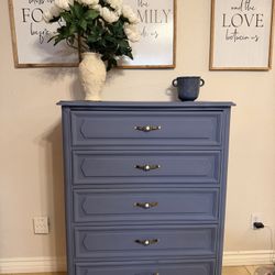 Blue 5 Drawer Dresser