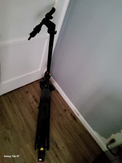 Black Electric Kick Scooter Folded