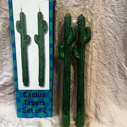 Vintage Cactus Taper Candles