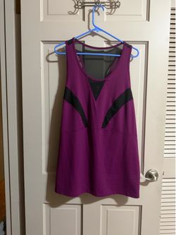 LIVI Active Women’s Size 22/24 Purple And Black Scoop Neck Athletic Tank Top