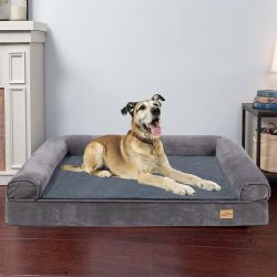 XXL Orthopedic Dog Bed Bolster Extra Large Dogs Foam Sofa with Removable Cover