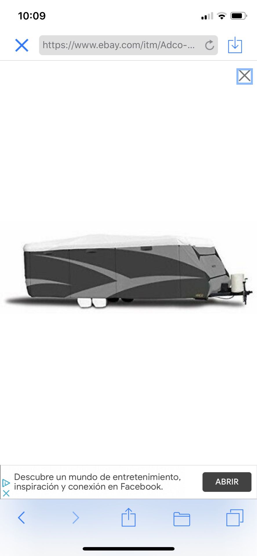ADCO All Climate + Wind Designer Tyvek RV Cover - Travel Trailer, 20'1" - 22'. New. Valued at $392