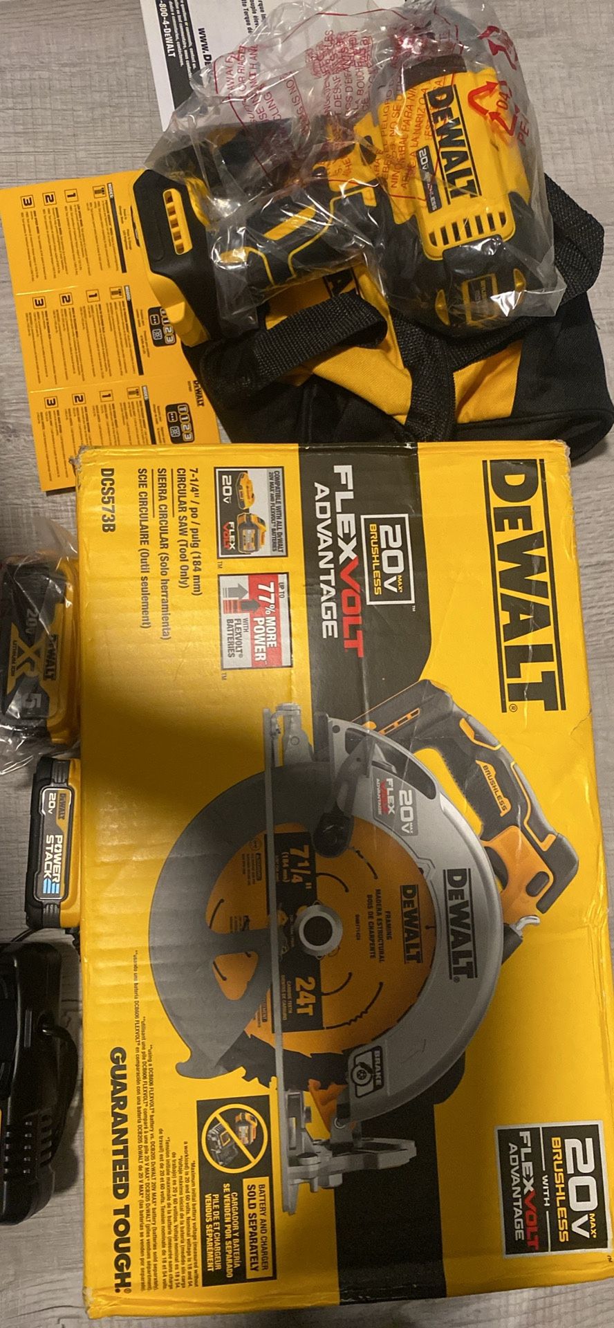 New tools, in good condition. Prices vary, ranging from $50 -$ 99 to $580 . There is a one month warranty , the money is not returned, only credit