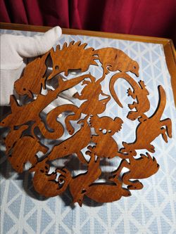 "Australian Made Wooden Animal Trivet"