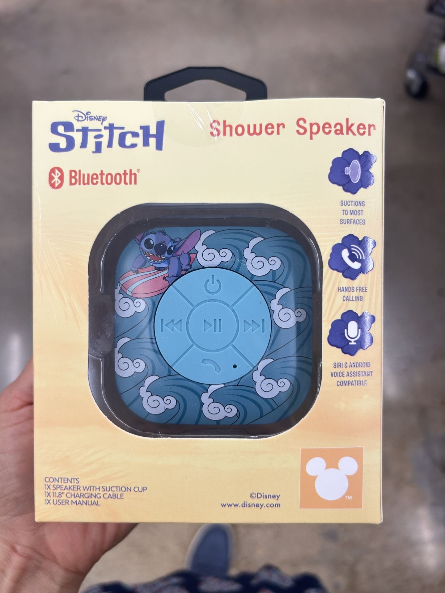 NWT Disney Stitch Bluetooth Shower Speaker