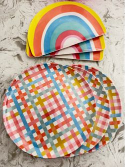 Target Melamine plate set of 3 (6 pieces) rainbow and round