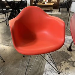 Herman Miller Eames Molded Armchair, Red