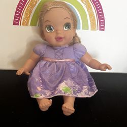 DISNEY BABY PRINCESS RAPUNZEL DOLL - SOFT BODY , 12 INCHES