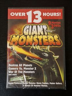 GIANT MONSTERS - 3-DISC DVD SET - 9 CLASSIC MONSTER MOVIES