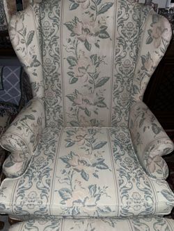 Vintage chair with ottoman