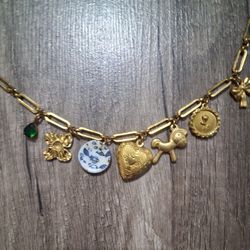 Gold Charm Necklace 