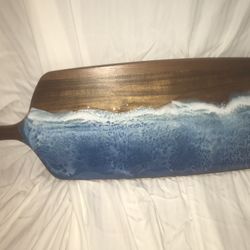 Hand-poured Epoxy Resin Charcuterie Cheese Board - Ocean - Last Minute Valentine’s Gift