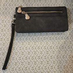 Ladies Gray Sueded LBB Wallet