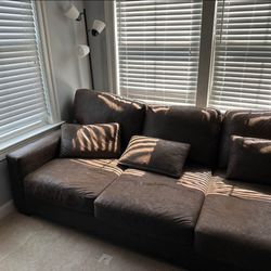 Brown 3-Seater Sofa – Deep & Super Comfortable