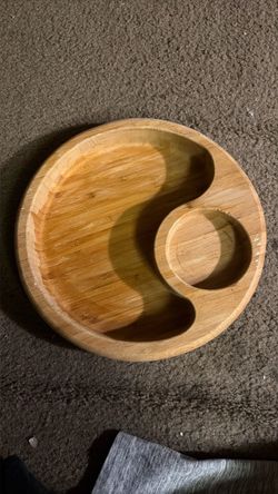 Bamboo Yin Yang Divided Serving Tray