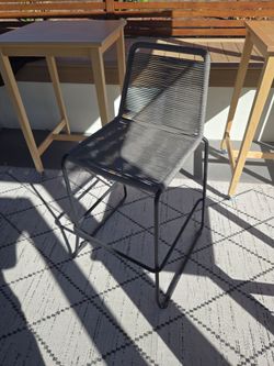 Grey cord outdoor Bar stools x6