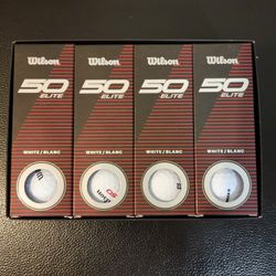 Wilson Fifty Elite Golf Ball, White, 12-Pack