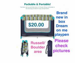 New in box Dream On Me Zodiak Baby Playard. Russell/Boulder area