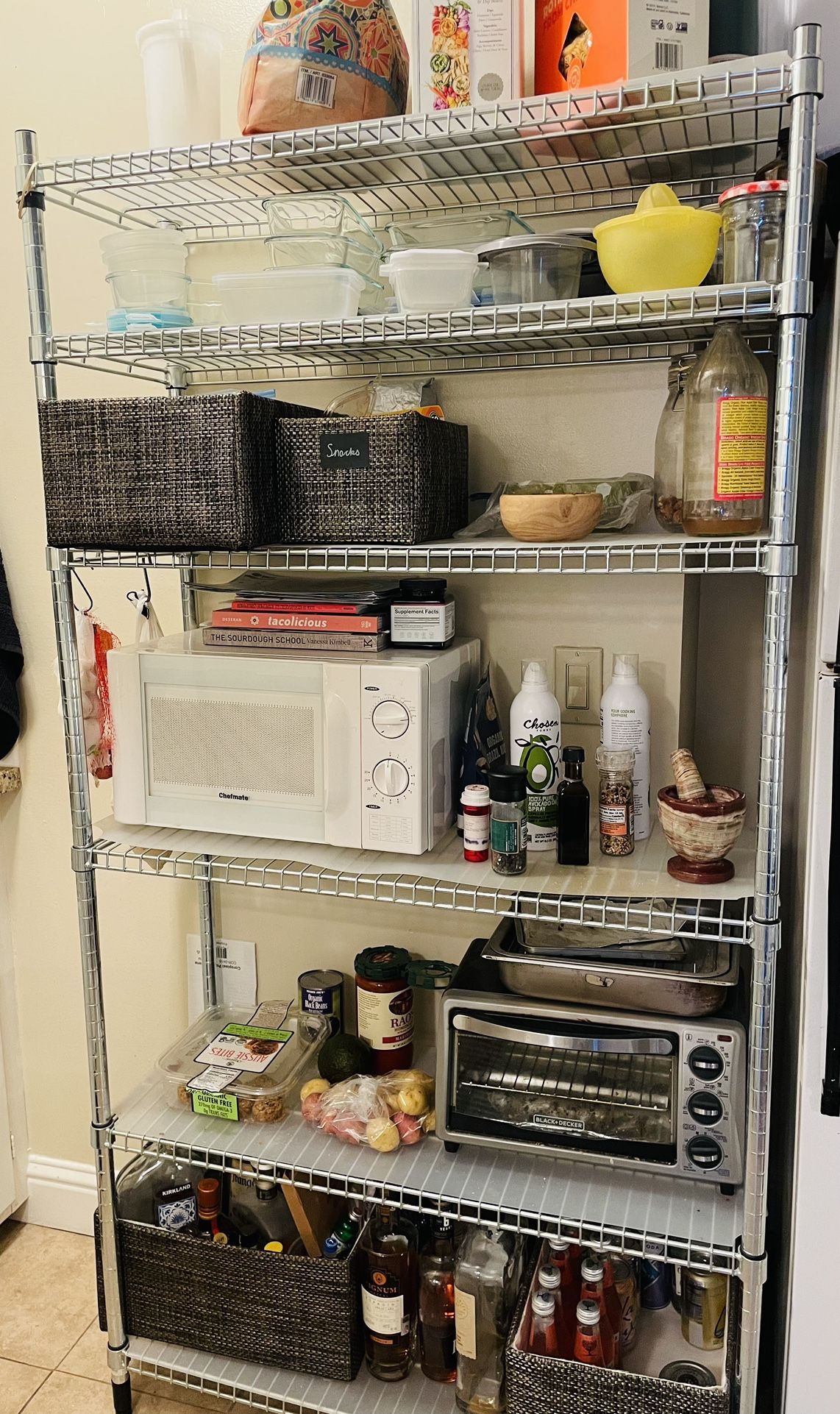 Ikea Omar Metal Shelving Unit w/Plastic Liners
