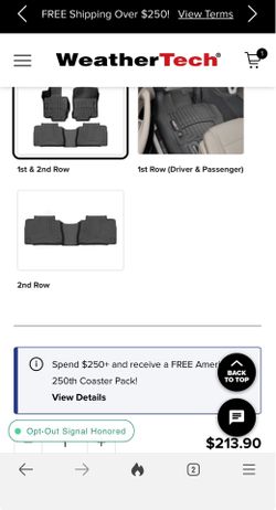 Mercedes GLE Coupe Weather Tech Rubber Floor Mats ( Full Coverage)