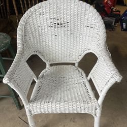 Vintage Large Wicker Chair Antique