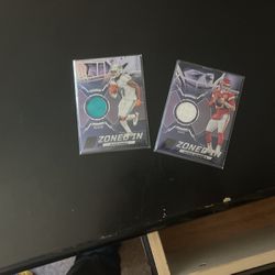 2 Patch Cards Jaylen Waddle, And Patrick Mahomes 