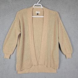 Universal Thread Women's Open-Front Cardigan in Tan Size Small