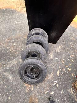 solid master 4.00-8, 5 lug tires
