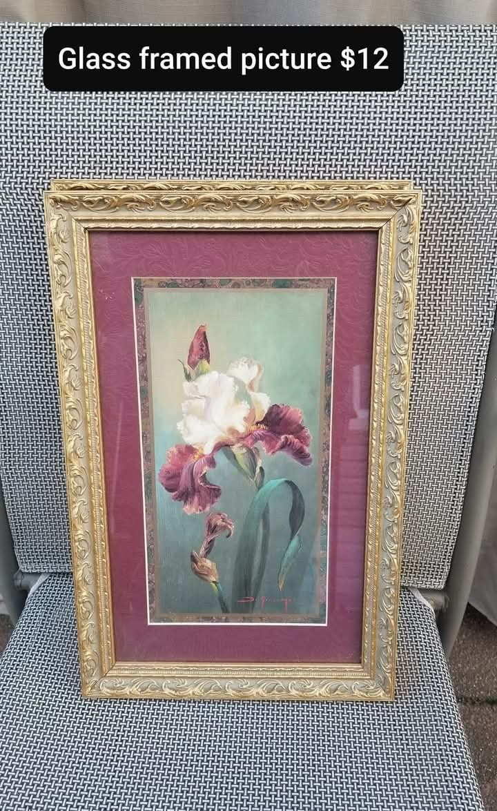 Glass framed picture
