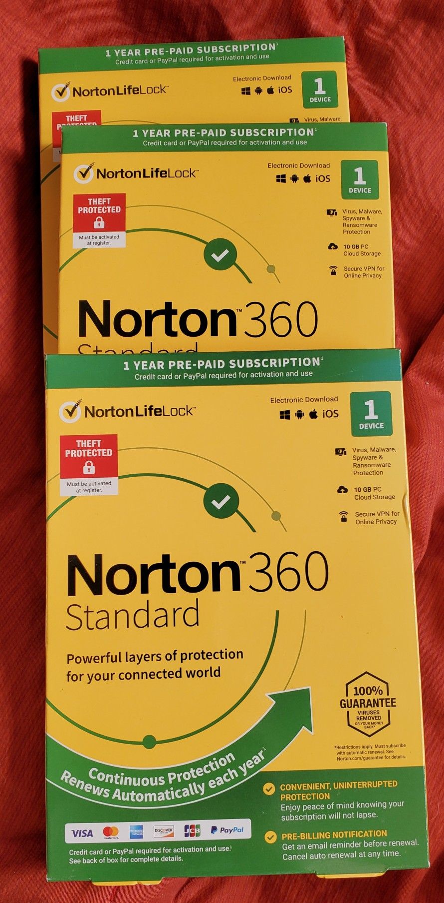 Norton 360 Standard For 1 Device- Brand New Sealed Package