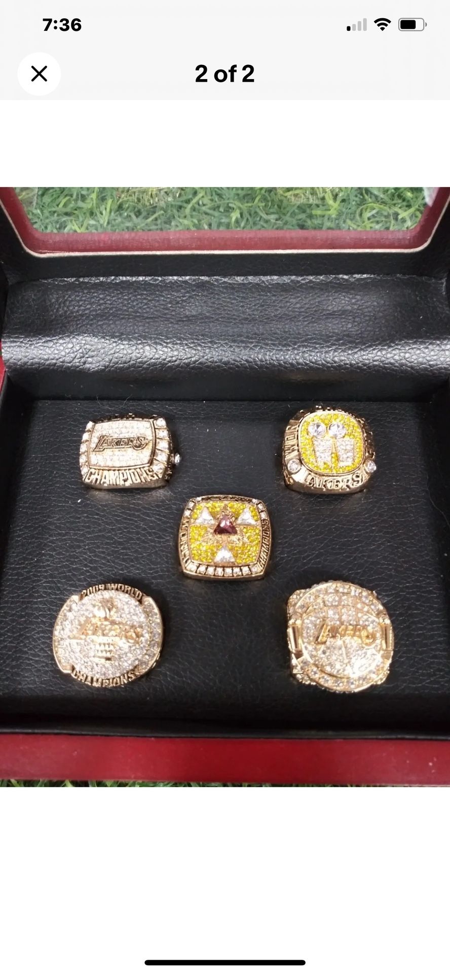 Lakers Kobe Bryant Championship Rings Set &Case