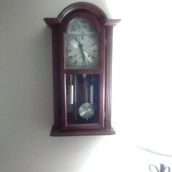 Wall Clock All Wood In Beautiful Condition Asking 75 For It