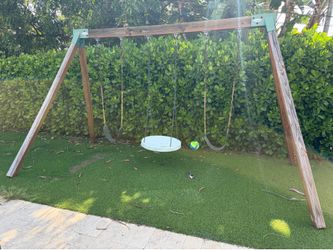 Wooden swing set