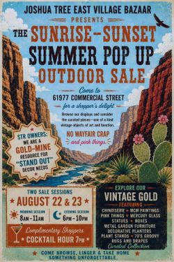 OUTDOOR POP UP SHOP in Joshua Tree