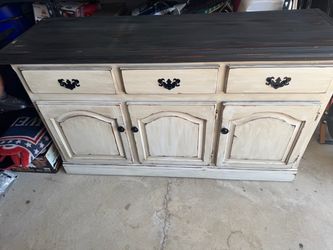 Rustic Farmhouse Wood Sideboard Buffet Cabinet