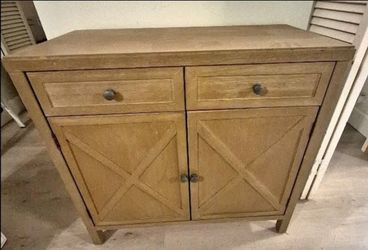 "Wood Storage Cabinet / Sideboard 31"" wide, 30""high, 14"" deep – Farmhouse Style with Drawers"