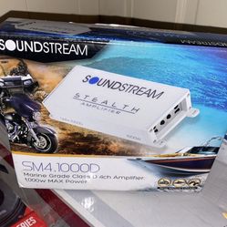 New Soundstream 4-Channel 1000w Car/Truck / UTV/Motorcycle/Marine Amplifier  $80 each 