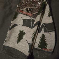 Mossy oaks camping socks design 