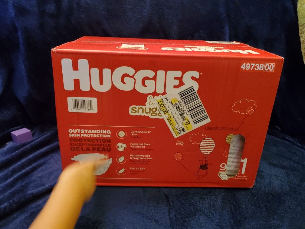 Huggins size 1 diapers 96 count