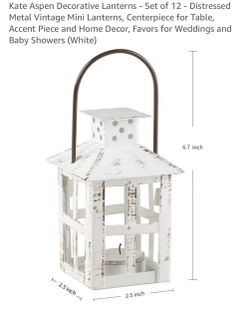Kate Aspen Mini Decorative Lanterns Set of 12