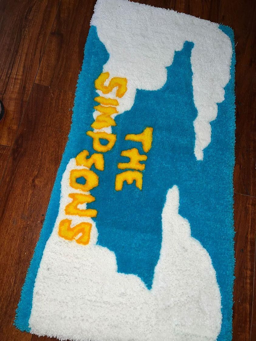 Handmade Tufted The Simpsons Intro Rug
