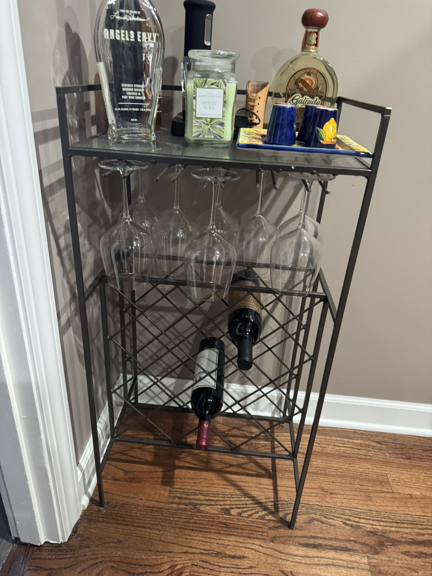 Wine Rack with glass top