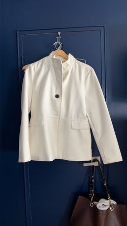 White peacoat- size large