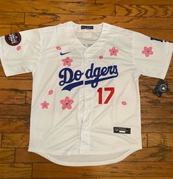 White Los Angeles dodgers shohei Ohtani Tokyo series jersey
