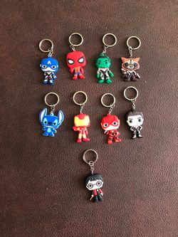 Lot of 9 Keychains