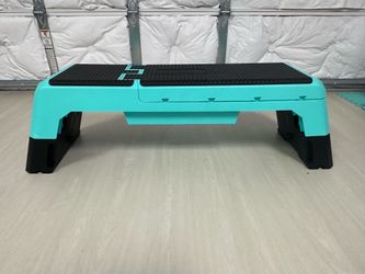The Step Original Aerobic Step Platform with Adjustable Risers Teal/Black