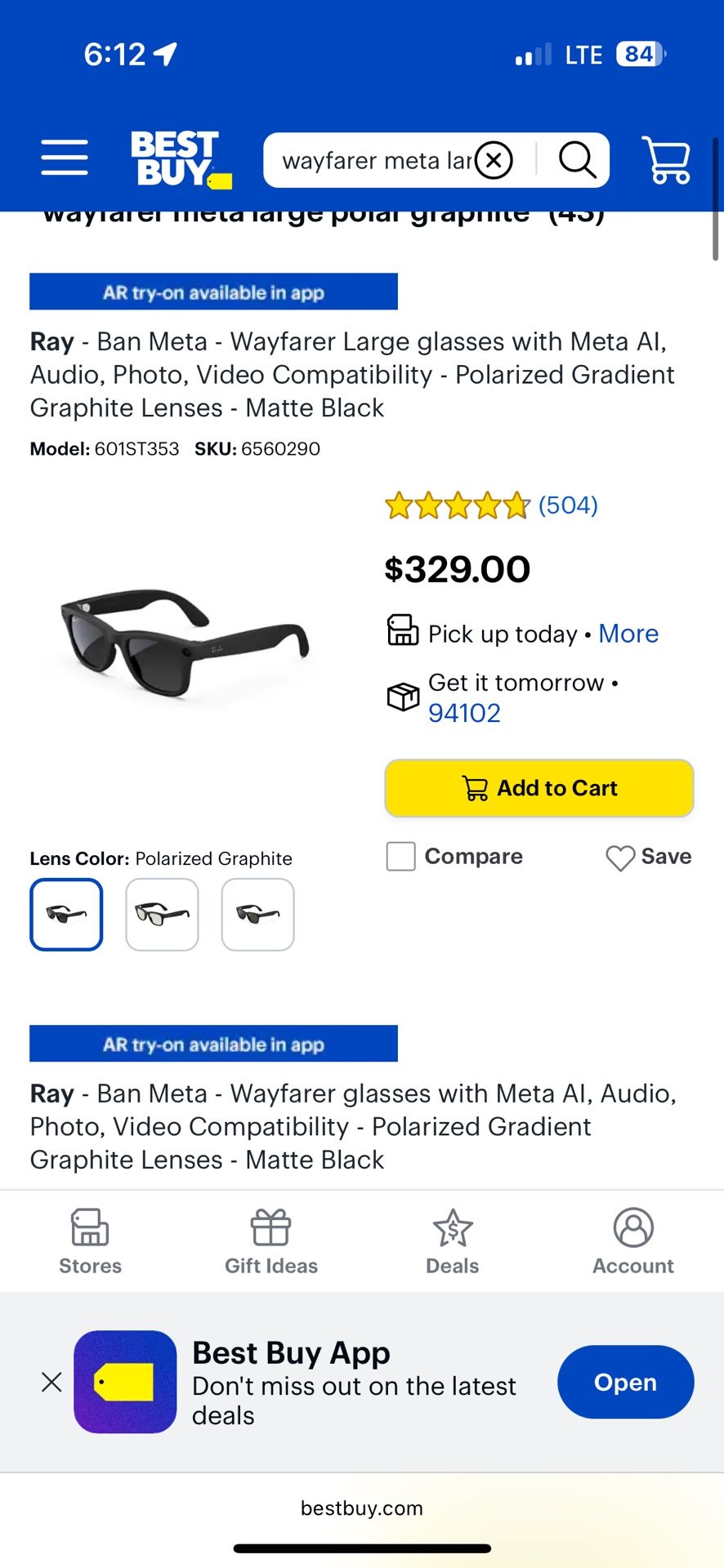 wayfarer meta large matte black