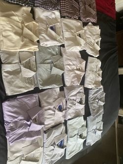 Lot of men’s long sleeve button up dress shirts