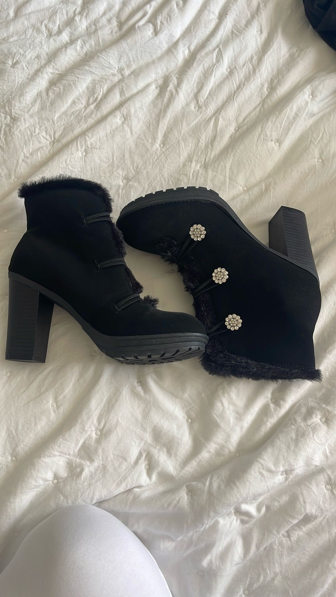 Fur Boots With Heel