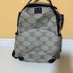 Sprayground Double Money DLXSVF Backpack - Grey Black